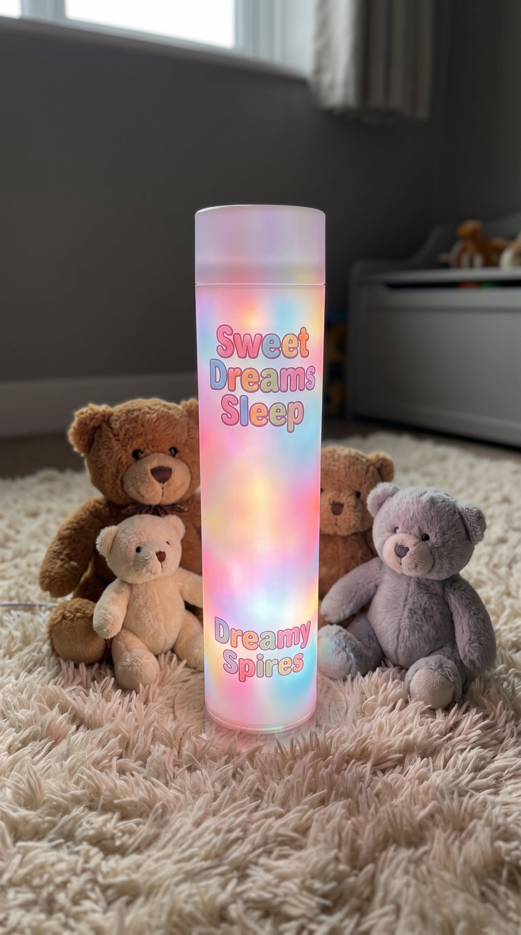 Dreamy Spires Sweet Dreams Night Light – Aurora Glow Lamp
