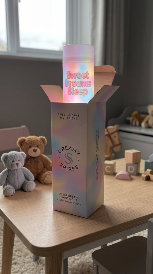 Dreamy Spires Sweet Dreams Night Light – Aurora Glow Lamp
