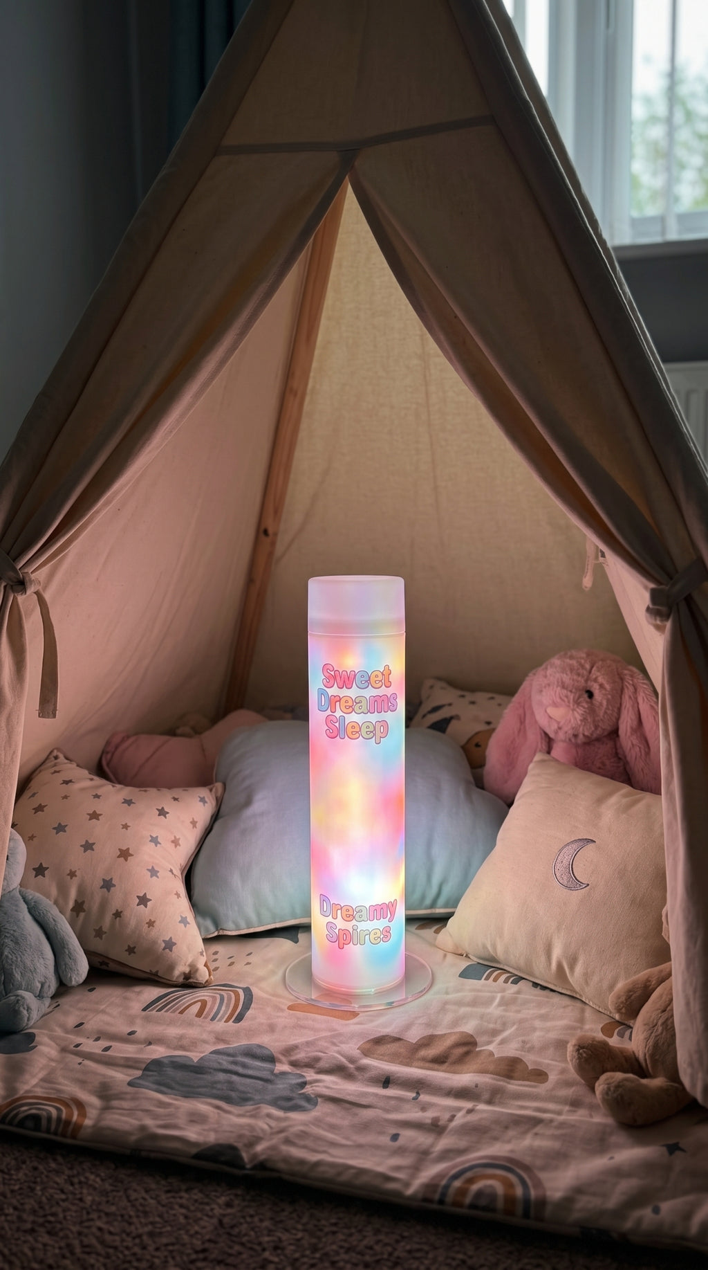 Dreamy Spires Sweet Dreams Night Light – Aurora Glow Lamp