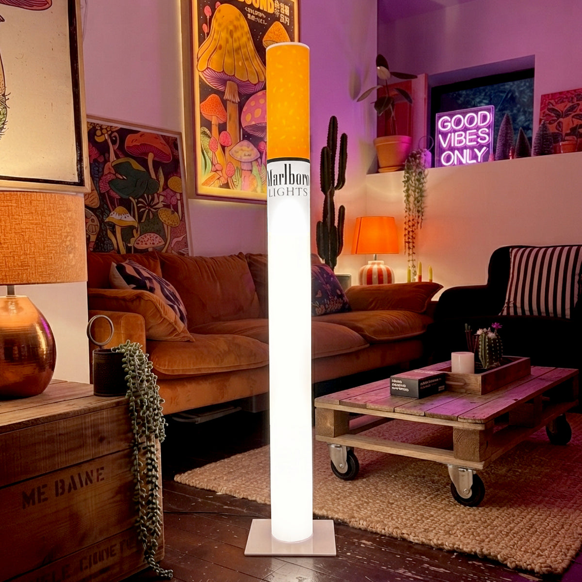 Marlboro Lamp - Cigarette Lamp - Marlboro Cigarette Lamp | Retro LED Floor Lamp